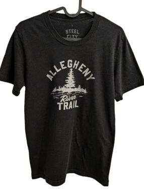 Steel City Allegheny River Trail charcoal heather/dark grey TShirt-Unisex Small